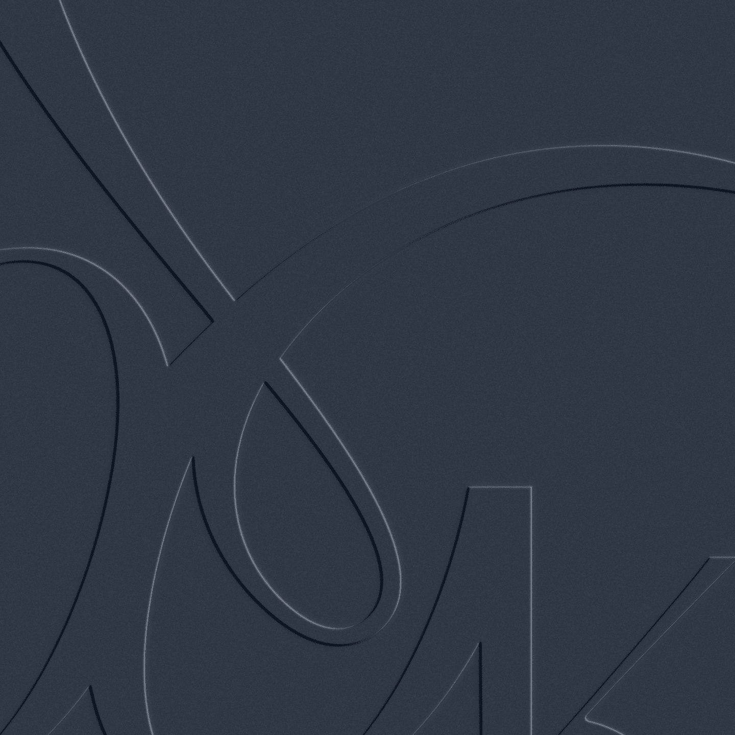 Dark grey surface featuring abstract, curved, and overlapping embossed lines forming geometric and organic shapes.